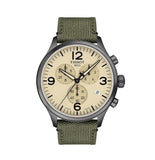Tissot T Sport Chrono XL Beige Dial Green Nylon Strap Watch for Men - T116.617.37.267.00 Buy Now By Tissot