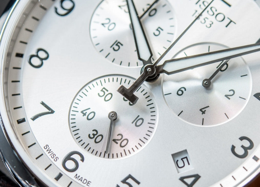 Tissot T Sport Chrono XL Classic Silver Dial Brown Leather Strap Watch For Men - T116.617.16.037.00 Buy Now By Tissot