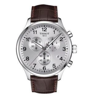 Tissot T Sport Chrono XL Classic Silver Dial Brown Leather Strap Watch For Men - T116.617.16.037.00 Buy Now By Tissot