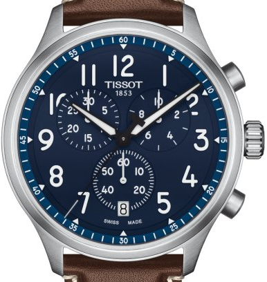 Tissot Chrono XL Vintage Blue Dial Brown Leather Strap Watch For Men - T116.617.16.042.00 Buy Now By Tissot
