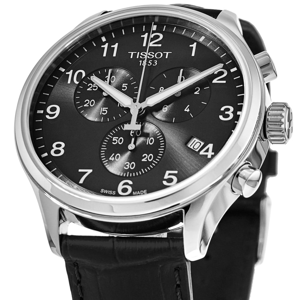 Tissot Chrono XL Classic Black Dial Black Leather Strap Watch For Men - T116.617.16.057.00 Buy Now By Tissot