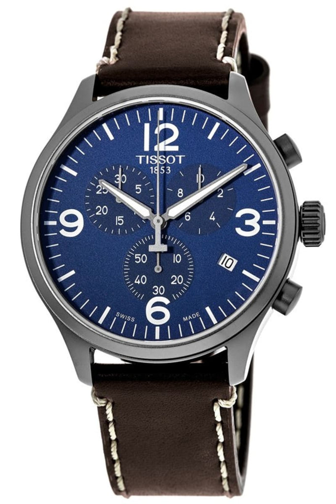 Tissot Chrono XL Blue Dial Brown Leather Strap Watch For Men - T116.617.36.047.00 Buy Now By Tissot