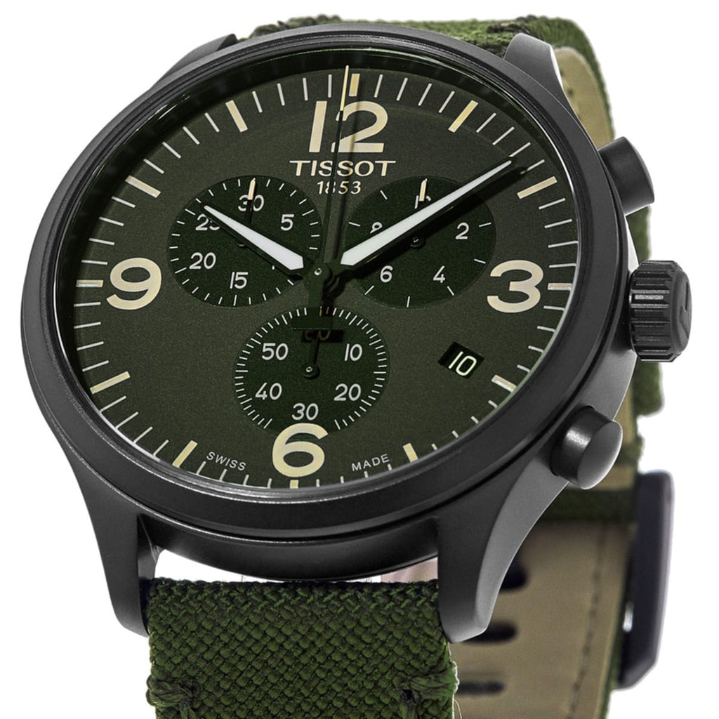 Tissot Chrono XL Green Dial Green NATO Strap Watch For Men - T116.617.37.097.00 Buy Now By Tissot