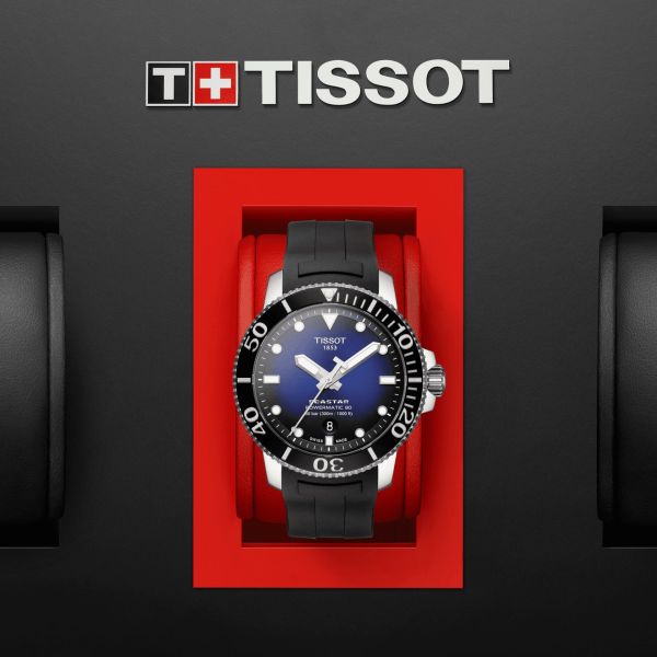 Tissot Seastar 1000 Powermatic 80 Blue Dial Black Rubber Strap Watch For Men - T120.407.17.041.00 Buy Now By Tissot