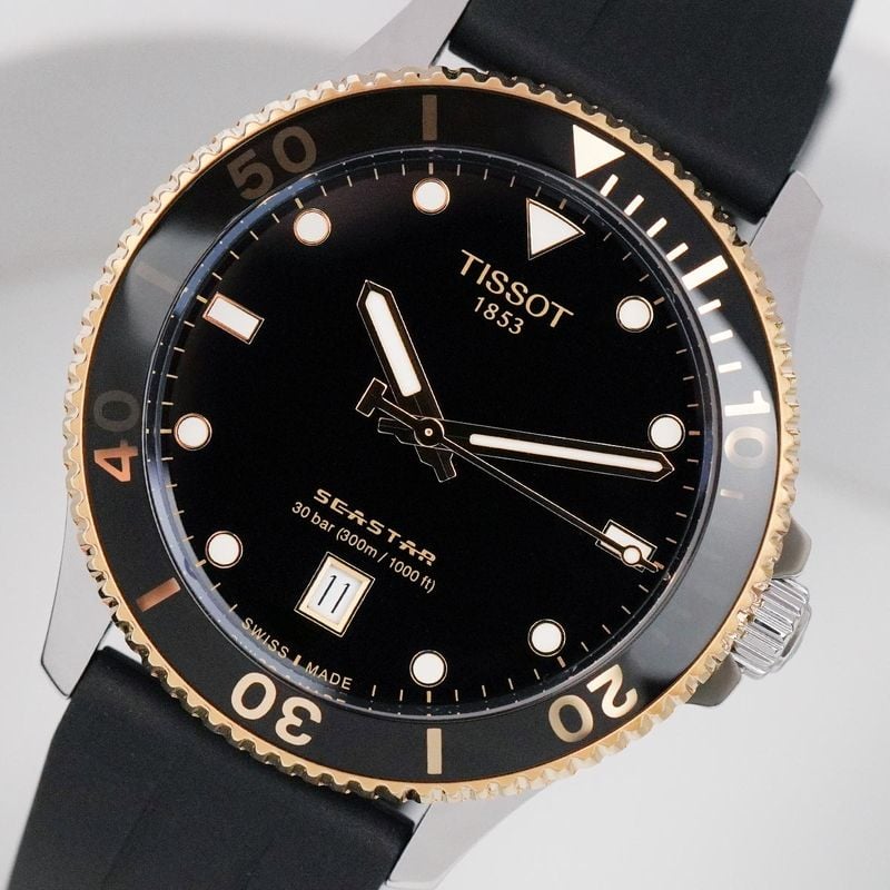 Tissot Seastar 1000 Black Dial Black Rubber Strap Watch For Men - T120.410.27.051.00 Buy Now By Tissot