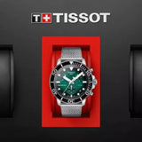 Tissot Seastar 1000 Chronograph Green Dial Silver Mesh Bracelet Watch For Men - T120.417.11.091.00 Buy Now By Tissot