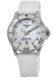 Tissot Seastar 1000 Mother of Pearl White Dial White Rubber Strap Watch for Women - T120.210.17.116.00 Buy Now By Tissot