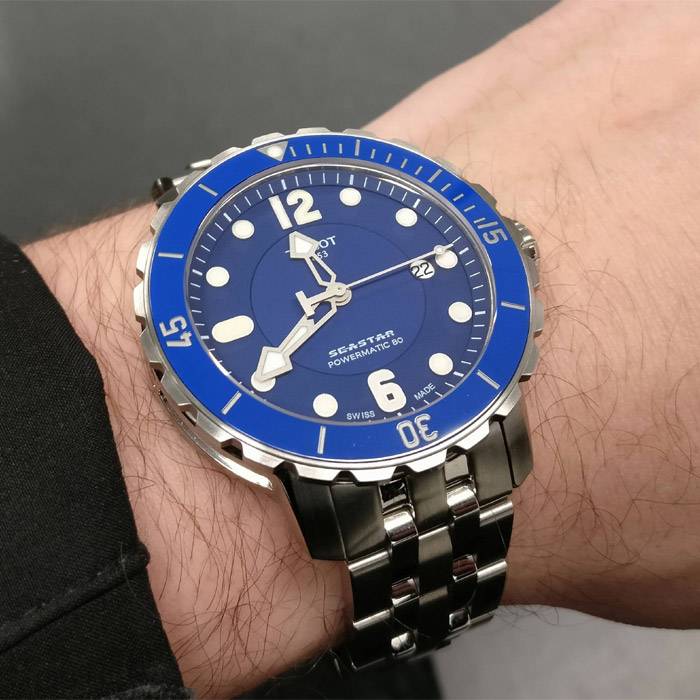 Tissot Seastar 1000 Powermatic 80 Blue Dial Silver Steel Strap Watch For Men - T120.407.11.041.00 Buy Now By Tissot