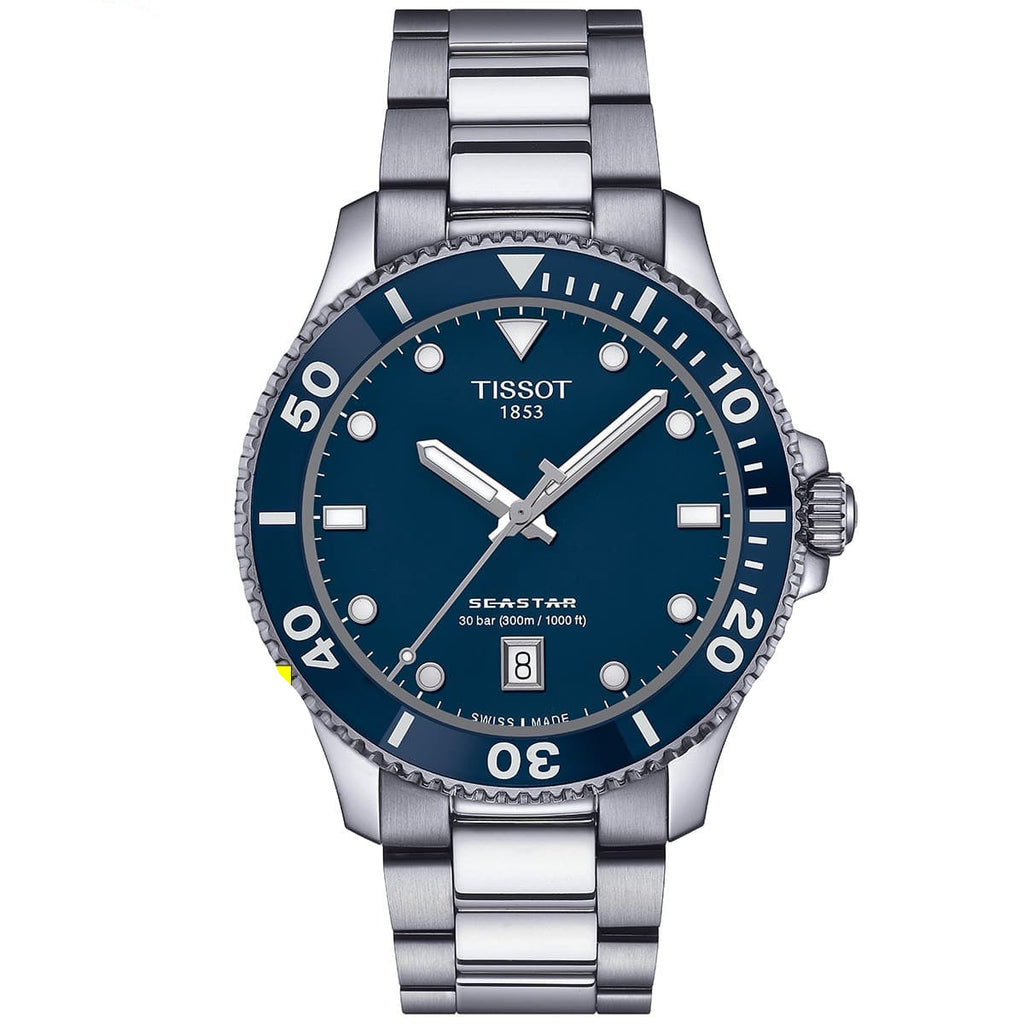 Tissot Seastar 1000 Blue Dial Silver Steel Strap Watch For Men - T120.410.11.041.00 Buy Now By Tissot