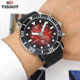 Tissot Seastar 1000 Chronograph Red Dial Black Rubber Strap Watch For Men - T120.417.17.421.00 Buy Now By Tissot