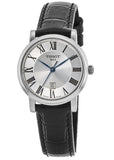 Tissot Carson Premium Lady Silver Dial Black Leather Strap Watch For Women - T122.210.16.033.00 Buy Now By Tissot