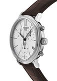 Tissot Carson Premium Chronograph White Dial Brown Leather Strap Watch For Men - T122.417.16.011.00 Buy Now By Tissot