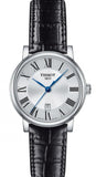 Tissot Carson Premium Lady Silver Dial Black Leather Strap Watch For Women - T122.210.16.033.00 Buy Now By Tissot