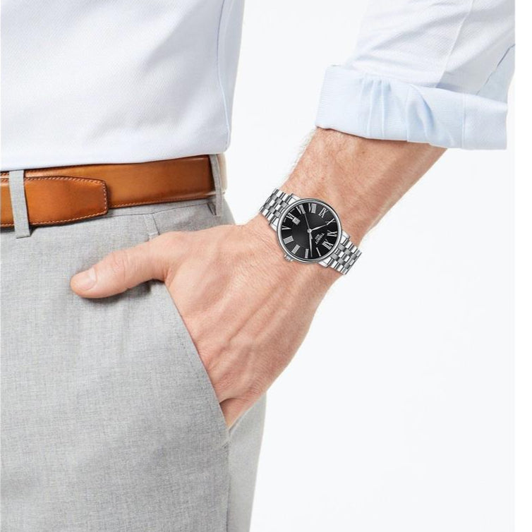 Tissot Carson Premium Black Dial Silver Steel Strap Watch For Men - T122.410.11.053.00 Buy Now By Tissot