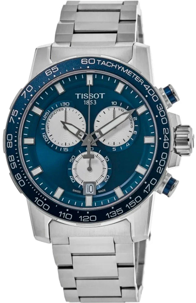 Tissot Supersport Chrono Blue Dial Silver Steel Strap Watch For Men - T125.617.11.041.00 Buy Now By Tissot