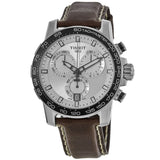 Tissot Supersport Chrono Silver Dial Brown Leather Strap Watch for Men - T125.617.16.031.00 Buy Now By Tissot