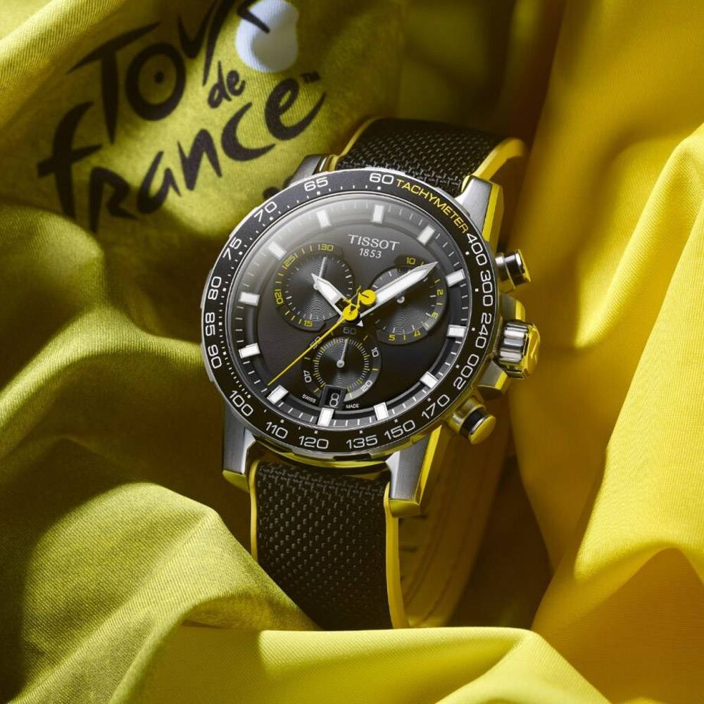 Tissot T Sport Supersport Chrono Tour De France Black Dial Black Nylon Strap Watch for Men - T125.617.17.051.00 Buy Now By Tissot