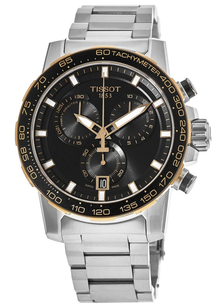 Tissot Supersport Chrono Black Dial Silver Steel Strap Watch For Men - T125.617.21.051.00 Buy Now By Tissot