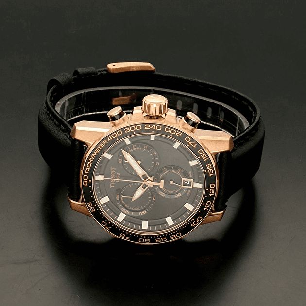Tissot Supersport Chrono Black Dial Black Leather Strap Watch for Men - T125.617.36.051.00 Buy Now By Tissot