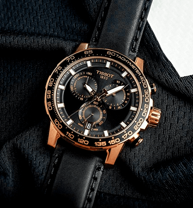 Tissot Supersport Chrono Black Dial Black Leather Strap Watch for Men - T125.617.36.051.00 Buy Now By Tissot