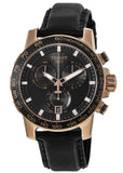 Tissot Supersport Chrono Black Dial Black Leather Strap Watch for Men - T125.617.36.051.00 Buy Now By Tissot