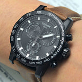 Tissot Supersport Chrono Black Dial Brown Leather Strap Watch for Men - T125.617.36.051.01 Buy Now By Tissot