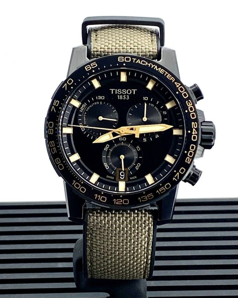 Tissot Supersport Chrono Black Dial Beige Nylon Strap Watch For Men - T125.617.37.051.01 Buy Now By Tissot