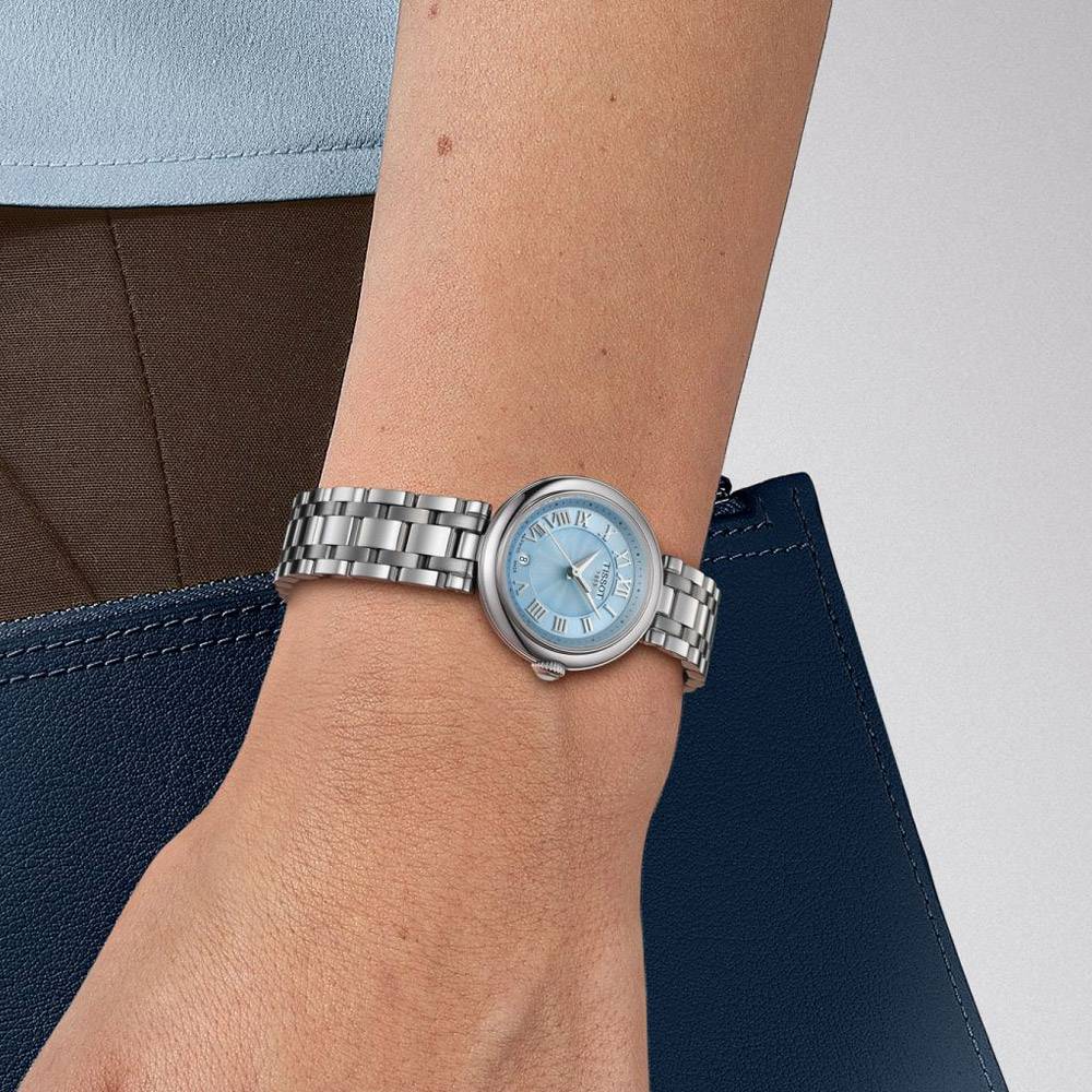 Tissot Bellissima Small Lady Light Blue Dial Silver Steel Strap Watch for Women - T126.010.11.133.00 Buy Now By Tissot