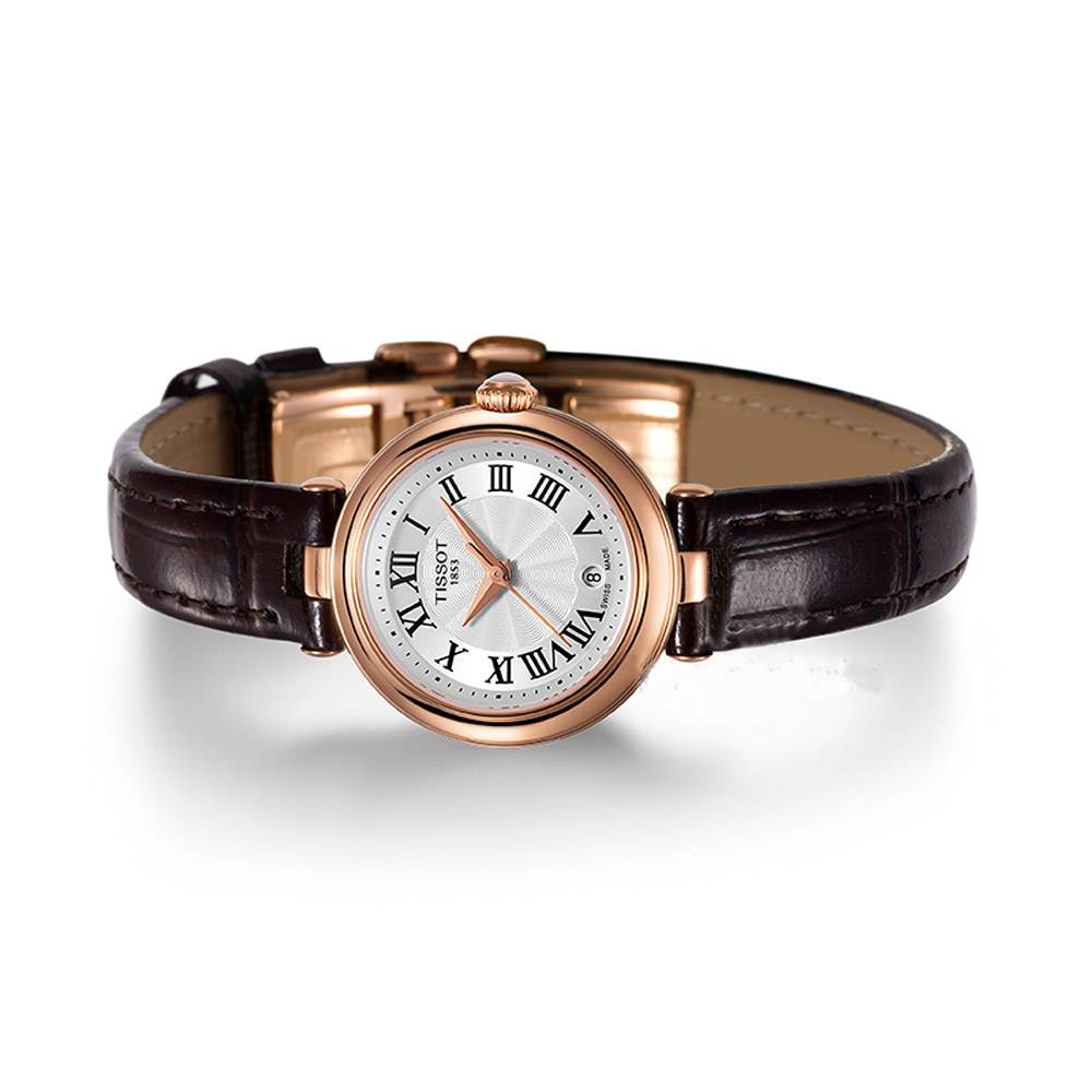 Tissot Bellissima Small Lady White Dial Brown Leather Strap Watch For Women - T126.010.36.013.00 Buy Now By Tissot