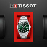 Tissot Gentleman Powermatic 80 Silicium Green Dial Silver Steel Strap Watch For Men - T127.407.11.091.01 Buy Now By Tissot