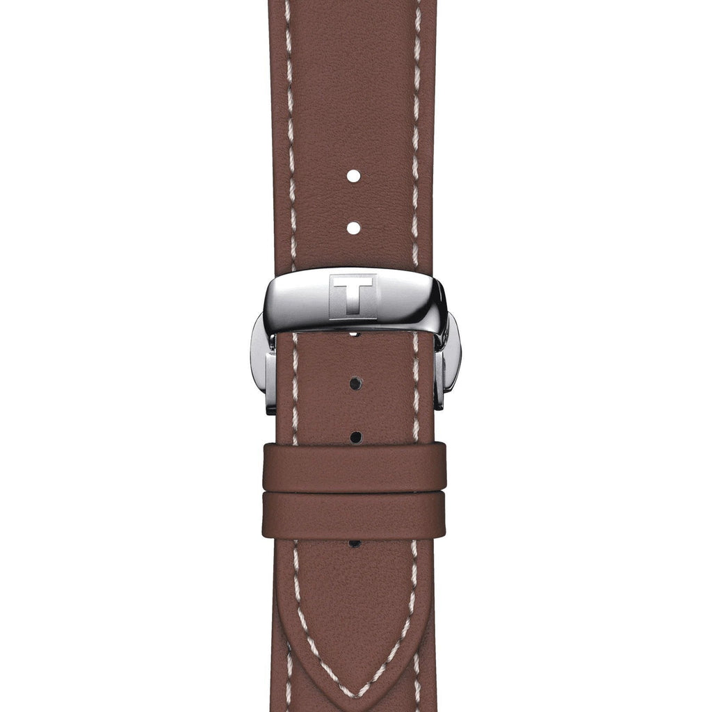 Tissot Gentleman Silver Dial Brown Leather Strap Watch For Men - T127.410.16.031.00 Buy Now By Tissot