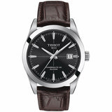 Tissot Gentleman Powermatic 80 Silicium Black Dial Brown Leather Strap Watch For Men - T127.407.16.051.01 Buy Now By Tissot