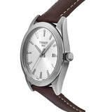 Tissot Gentleman Silver Dial Brown Leather Strap Watch For Men - T127.410.16.031.00 Buy Now By Tissot