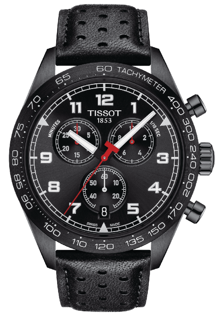 Tissot T Sport PRS 516 Chronograph Black Dial Black Leather Strap Watch for Men - T131.617.36.051.00 Buy Now By Tissot