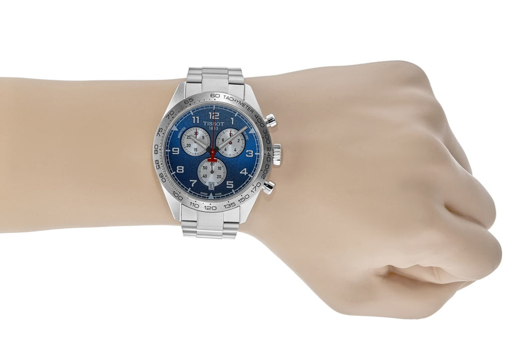 Tissot PRS 516 Chronograph Blue Dial Blue Steel Strap Watch for Men - T131.617.11.042.00 Buy Now By Tissot