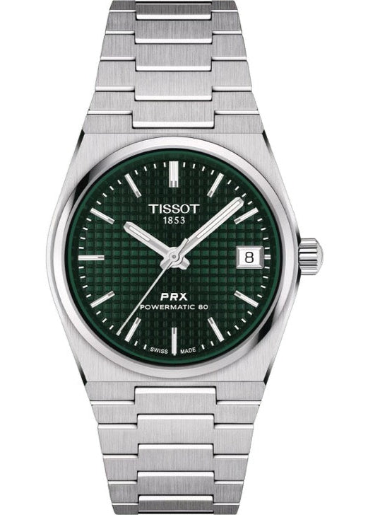 Tissot PRX Powermatic 80 Green Dial Silver Steel Strap Watch for Men - T137.207.11.091.00 Buy Now By Tissot