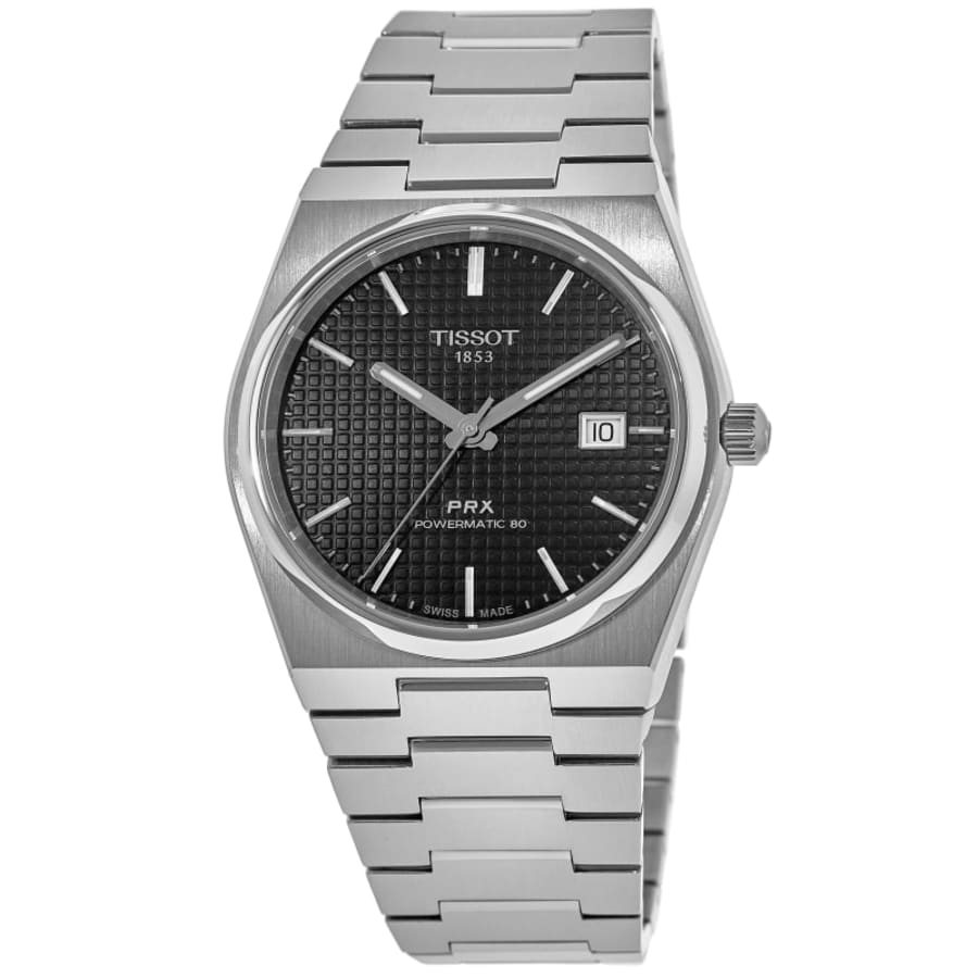 Tissot PRX Powermatic 80 Black Dial Silver Steel Strap Watch For Men - T137.407.11.051.00 Buy Now By Tissot