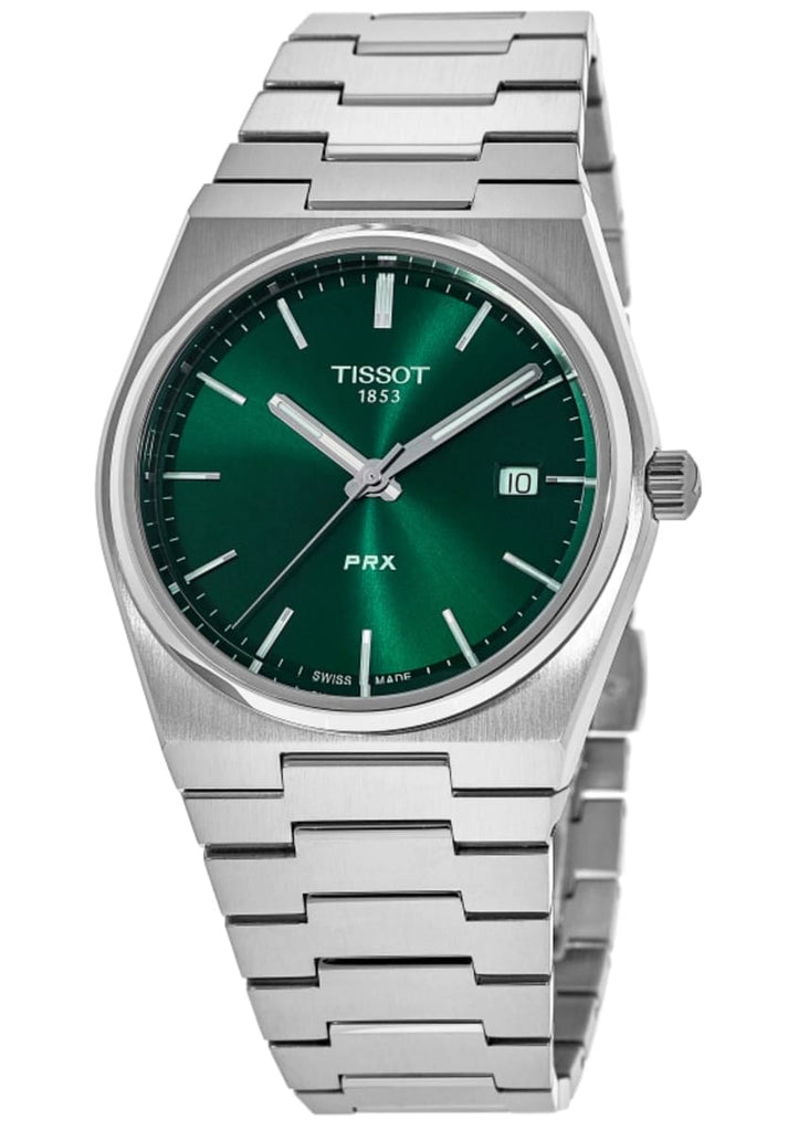 Tissot PRX Green Dial Silver Steel Strap Watch For Men - T137.410.11.091.00 Buy Now By Tissot