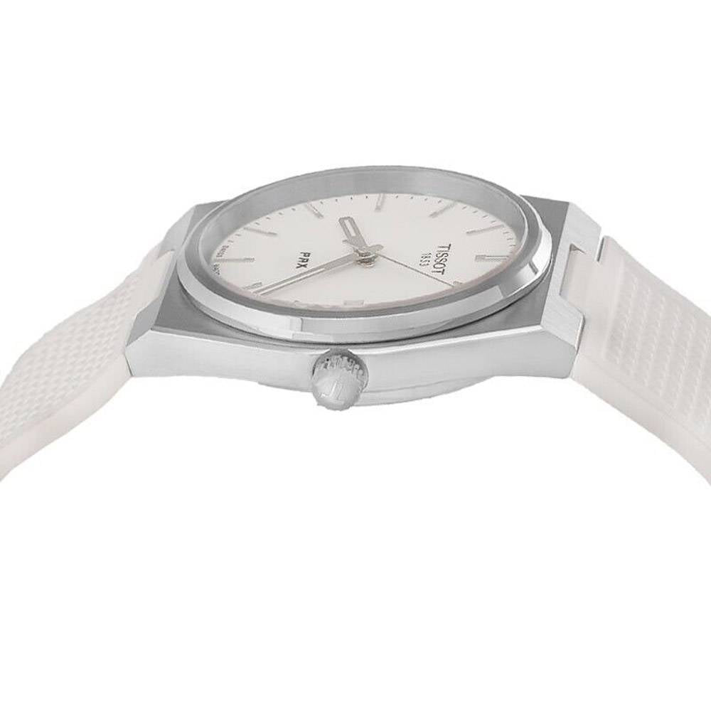 Tissot PRX 40 White Dial White Rubber Strap Watch For Men - T137.410.17.011.00 Buy Now By Tissot