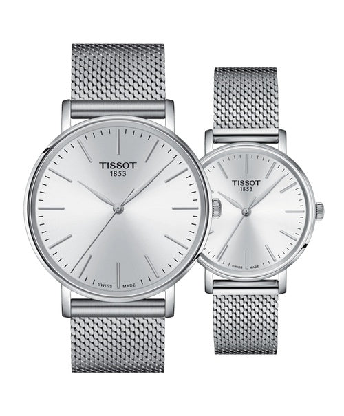Tissot Everytime Lady Silver Dial Silver Mesh Bracelet Watch for Women - T143.210.11.011.00 Buy Now By Tissot