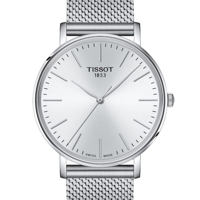 Tissot Everytime Gent Silver Dial Silver Mesh Bracelet Watch for Men - T143.410.11.011.00 Buy Now By Tissot