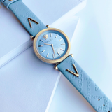 Versace V-Twist Blue Dial Blue Leather Strap Watch for Women - VELS00319 Buy Now By Versace