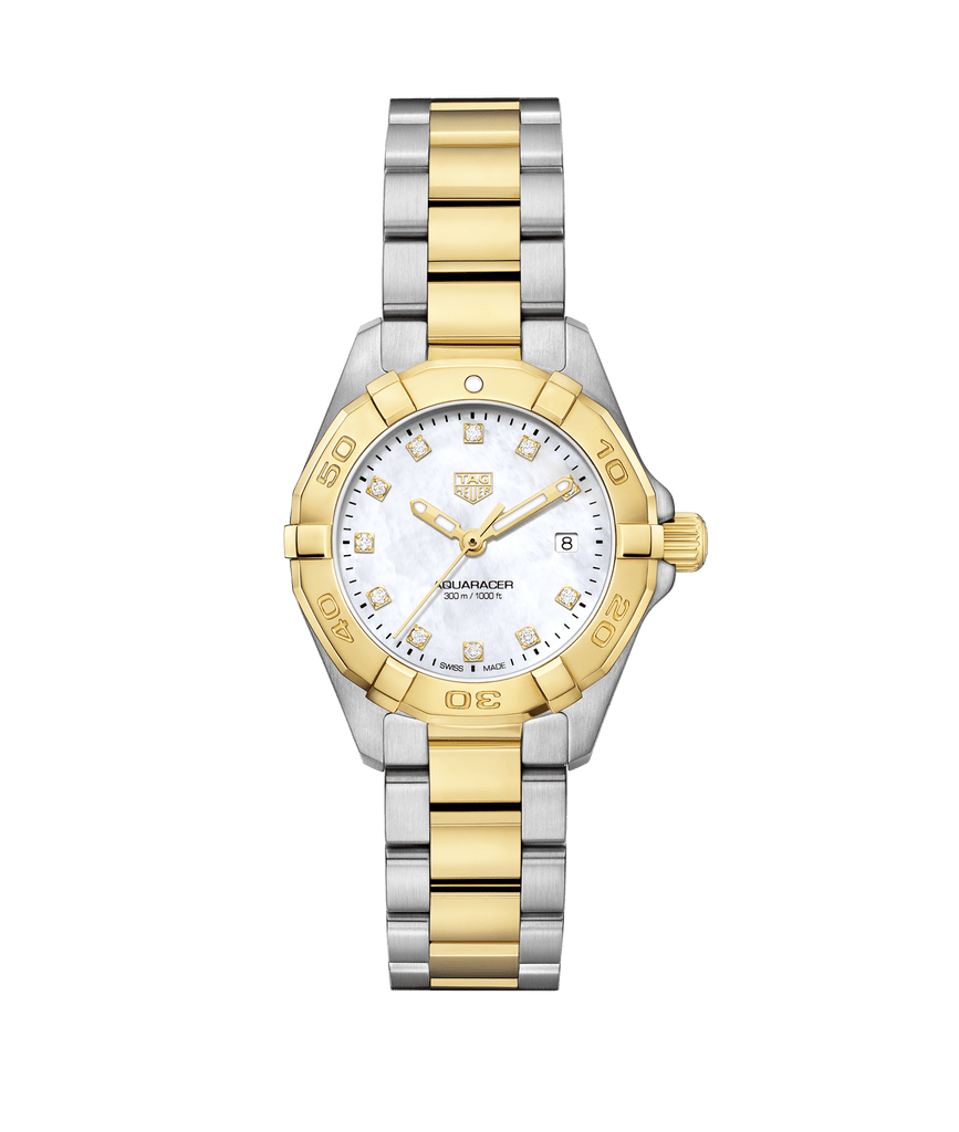 Tag Heuer Aquaracer Quartz Diamonds Mother of Pearl Dial Two Tone Steel Strap Watch for Women - WBD1423.BB0321 Buy Now By Tag Heuer