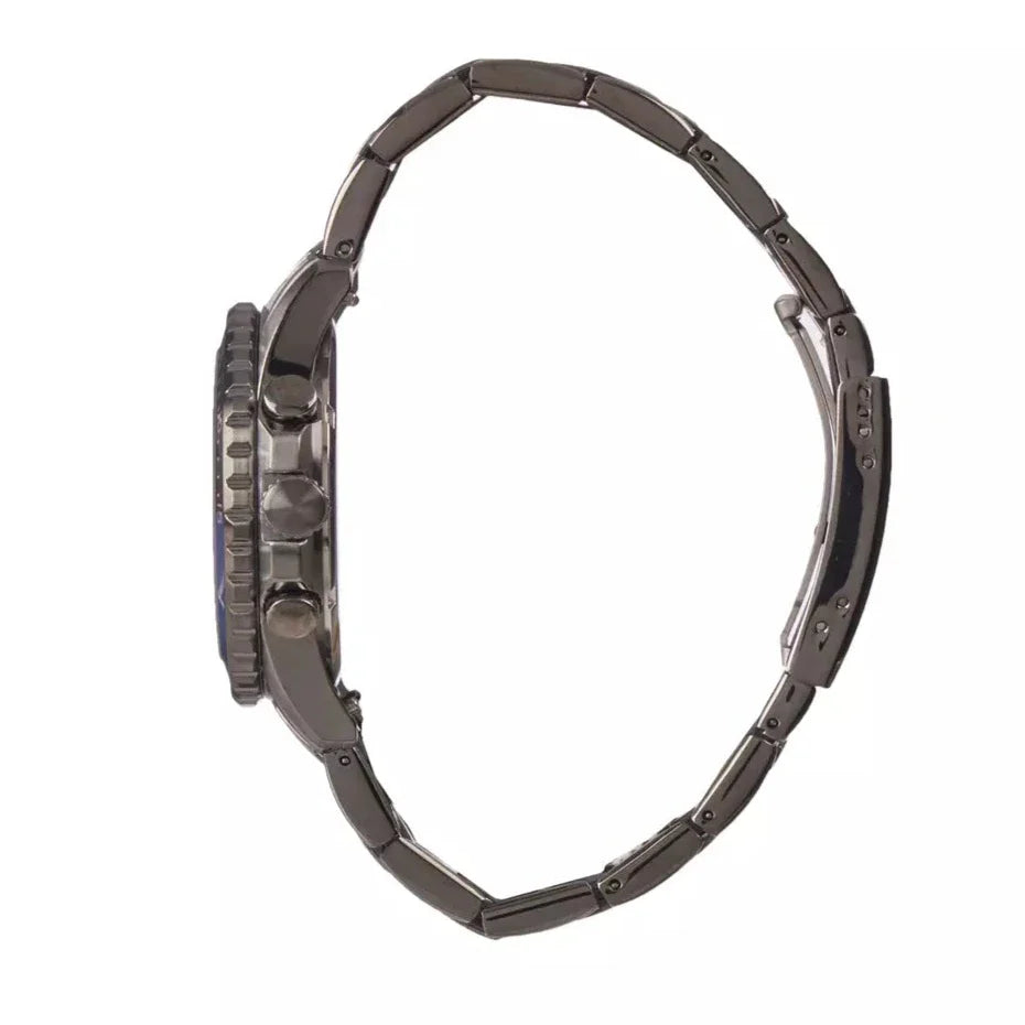 Fossil FB-01 Chronograph Black Dial Grey Steel Strap Watch for Men - FS5835 Buy Now By Fossil