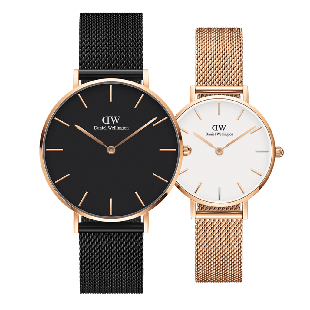 Daniel Wellington Petite Ashfield Black Dial Black Mesh Strap Watch for Women - DW00100307 Buy Now By Daniel Wellington