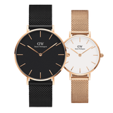 Daniel Wellington Petite Ashfield Black Dial Black Mesh Strap Watch for Women - DW00100307 Buy Now By Daniel Wellington