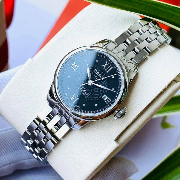 Tissot Le Locle Automatic Lady Black Dial Silver Steel Strap Watch For Women - T41.1.183.56 Buy Now By Tissot