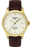 Tissot Le Locle Automatic Gold Dial Brown Leather Strap Watch For Men - T41.5.413.73 Buy Now By Tissot