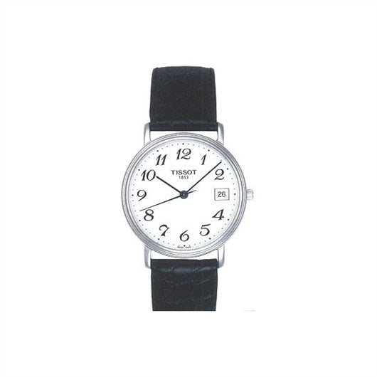 Tissot T Classic Desire White Dial Black Leather Strap Watch For Men - T52.1.421.12 Buy Now By Tissot