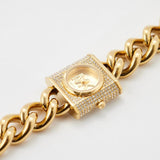 Michael Kors Chain Lock Pave Gold Dial Gold Steel Strap Watch For Women - MK4711 Buy Now By Michael Kors